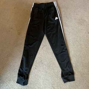 Adidas Kids Black & White Running Pants Size 18/20 or XL